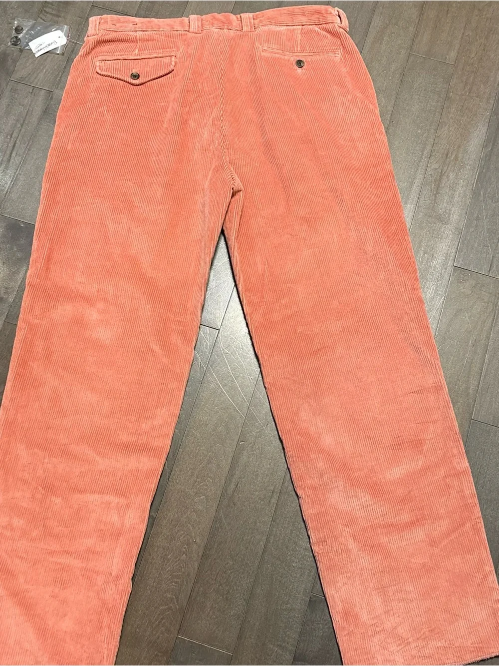 Brooks Brothers Brooksgate Corduroy Pants 36x32 Salmon Coral Straight NWT